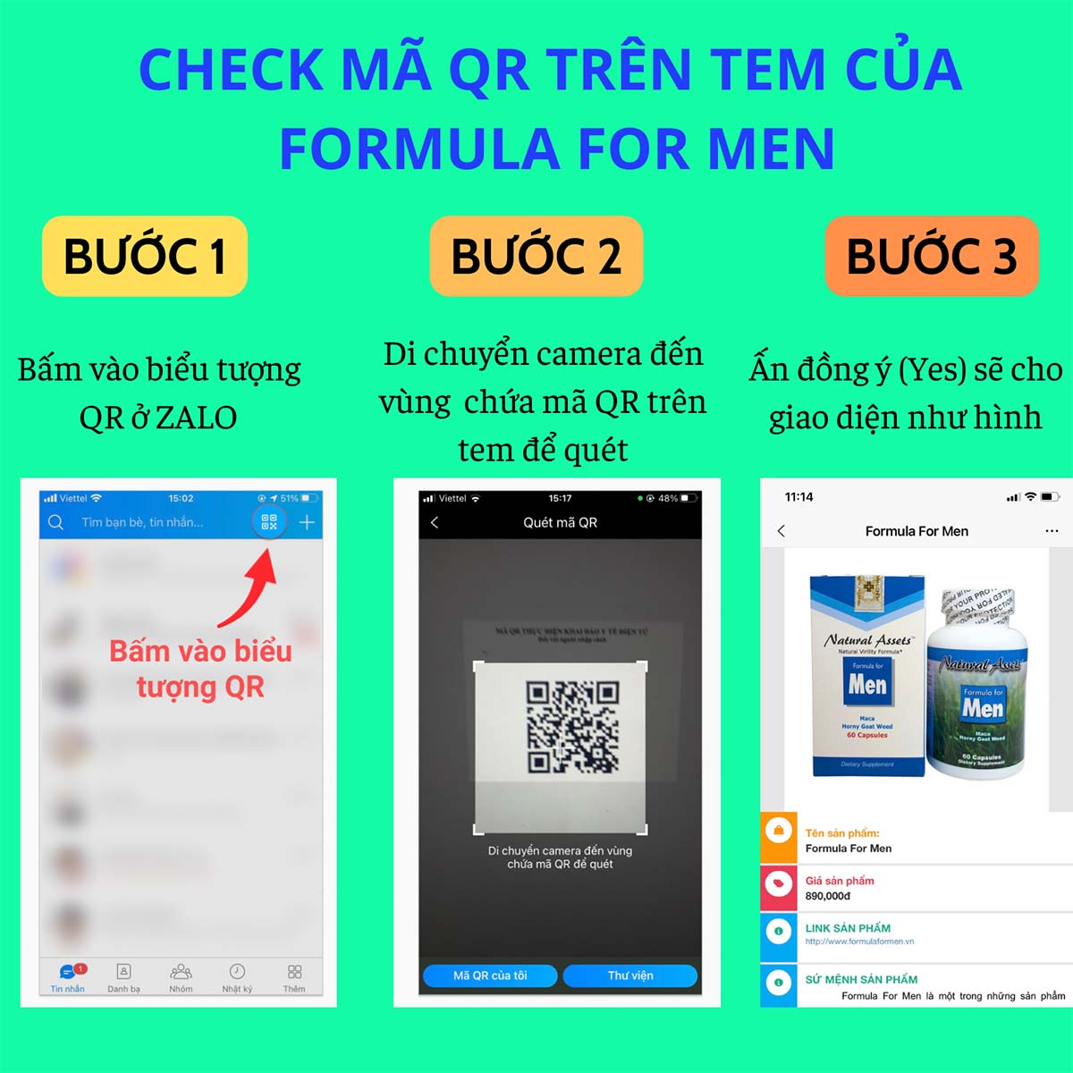 Formula For Men 26 Cách quét mã QR check mã tem của công ty phân phối độc quyền Hưng Thành