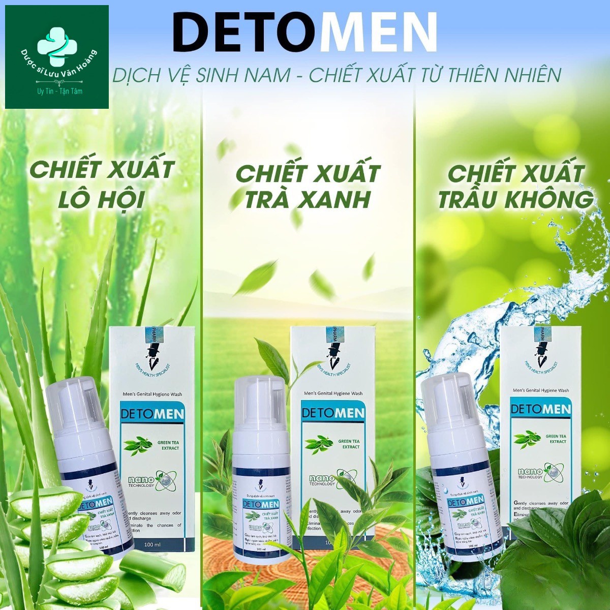 Dung dịch vệ sinh nam Detomen 19 Công thức Detomen X1