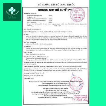 duong quy bo huyet ph 10