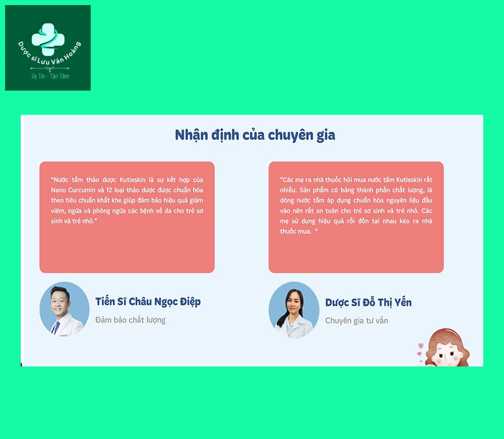 Nước tắm gội thảo dược cho bé Kutieskin 18 nhan dinh cua chuyen gia ve nuoc tam goi thao duoc kutieskin 1