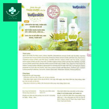 Nước tắm gội thảo dược cho bé Kutieskin 8 nuoc tam goi thao duoc cho be kutieskin 3