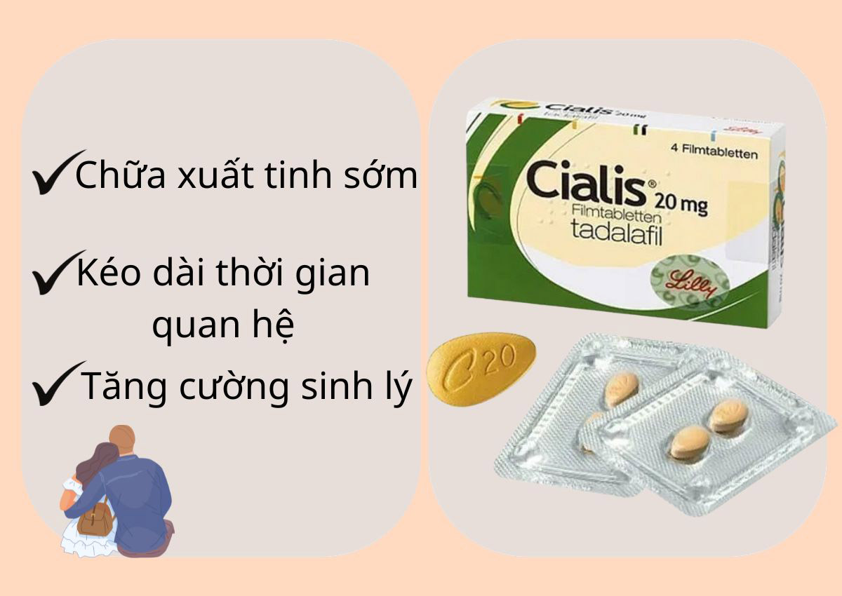 Thuốc uống kéo dài quan hệ cho nam Cialis