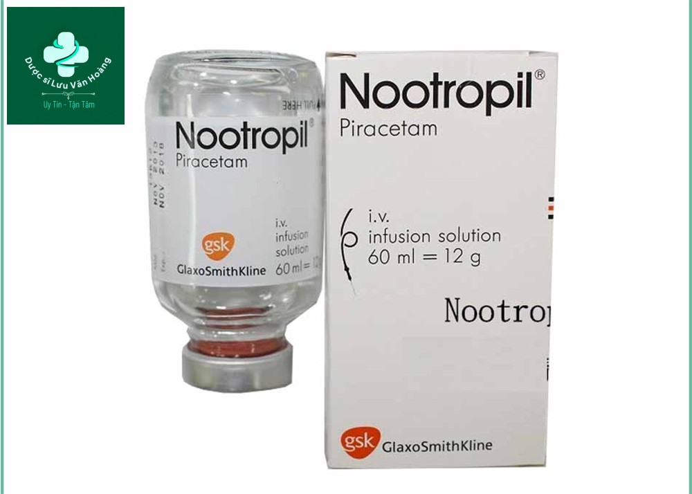 Thuốc tiêm điều trị rối loạn tiền đình Nootropil 12g/60ml