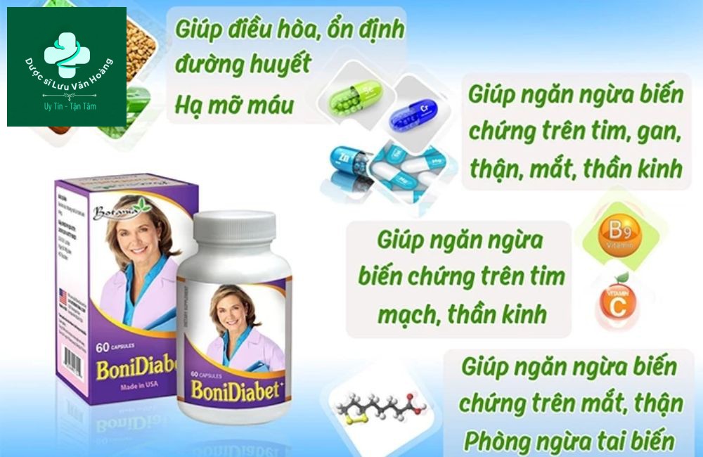 BoniDiabet+ hỗ trợ giảm lượng đường và cholesterol trong máu
