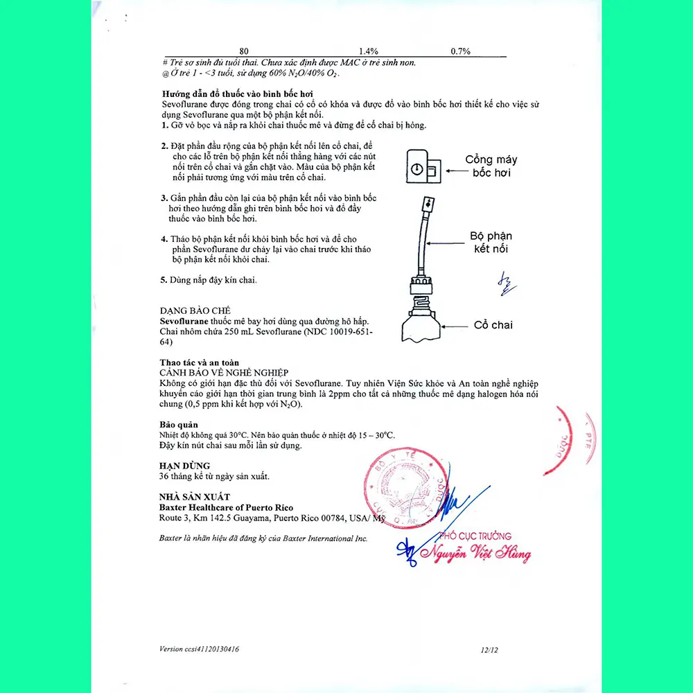 Sevoflurane-250ml-Batex-94 Sevoflurane 250ml Batex 94