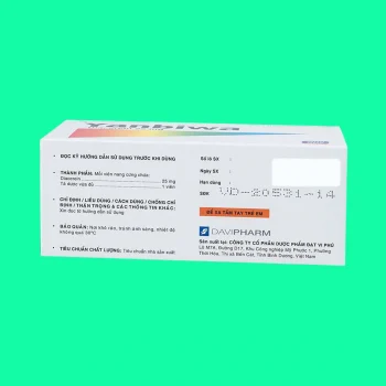 Thuốc Yanbiwa 25mg