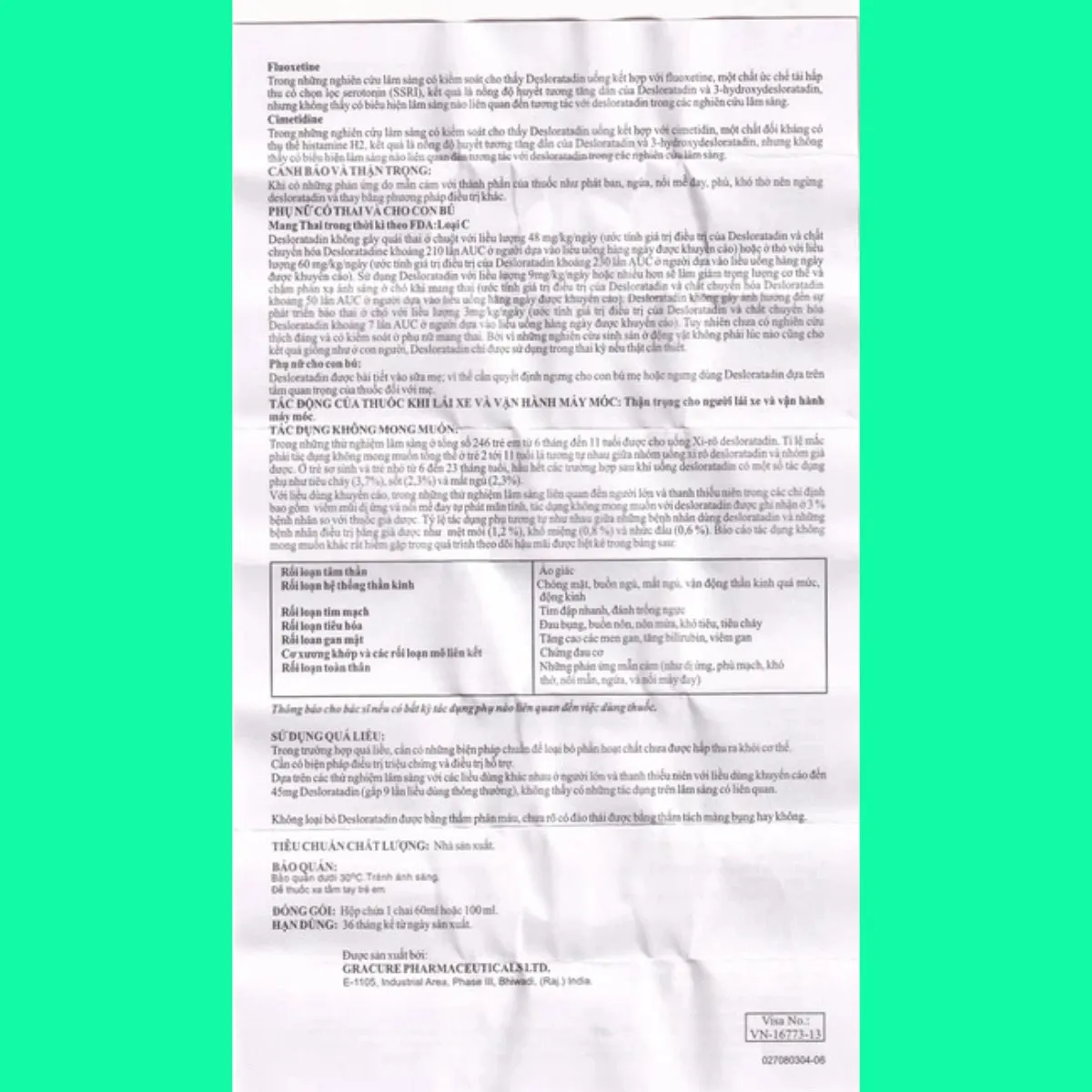destacure-13 Thuốc Destacure 2.5mg/5ml