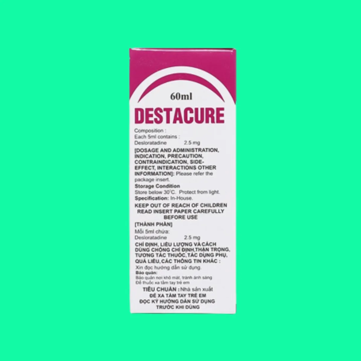 destacure-8 Thuốc Destacure 2.5mg/5ml