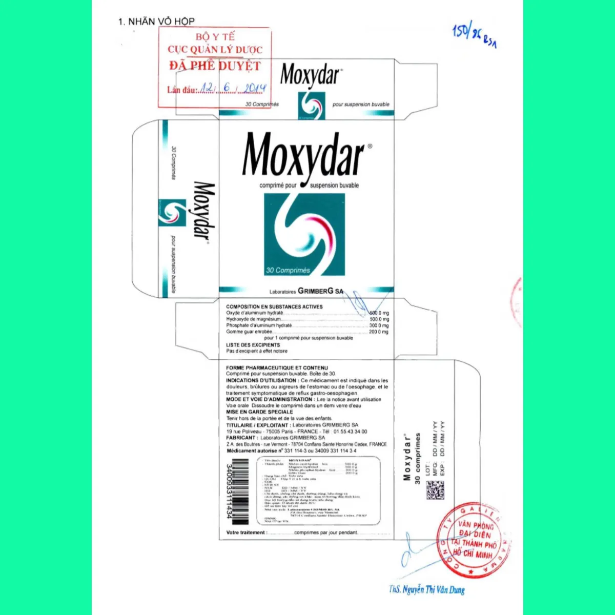 moxydar-11 Moxydar 500mg comprimé