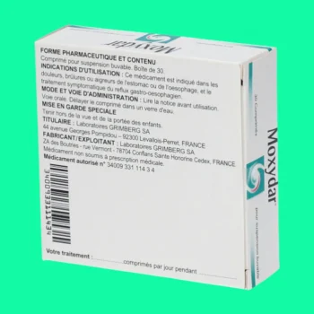 Moxydar 500mg comprimé 5 Moxydar 500mg comprimé