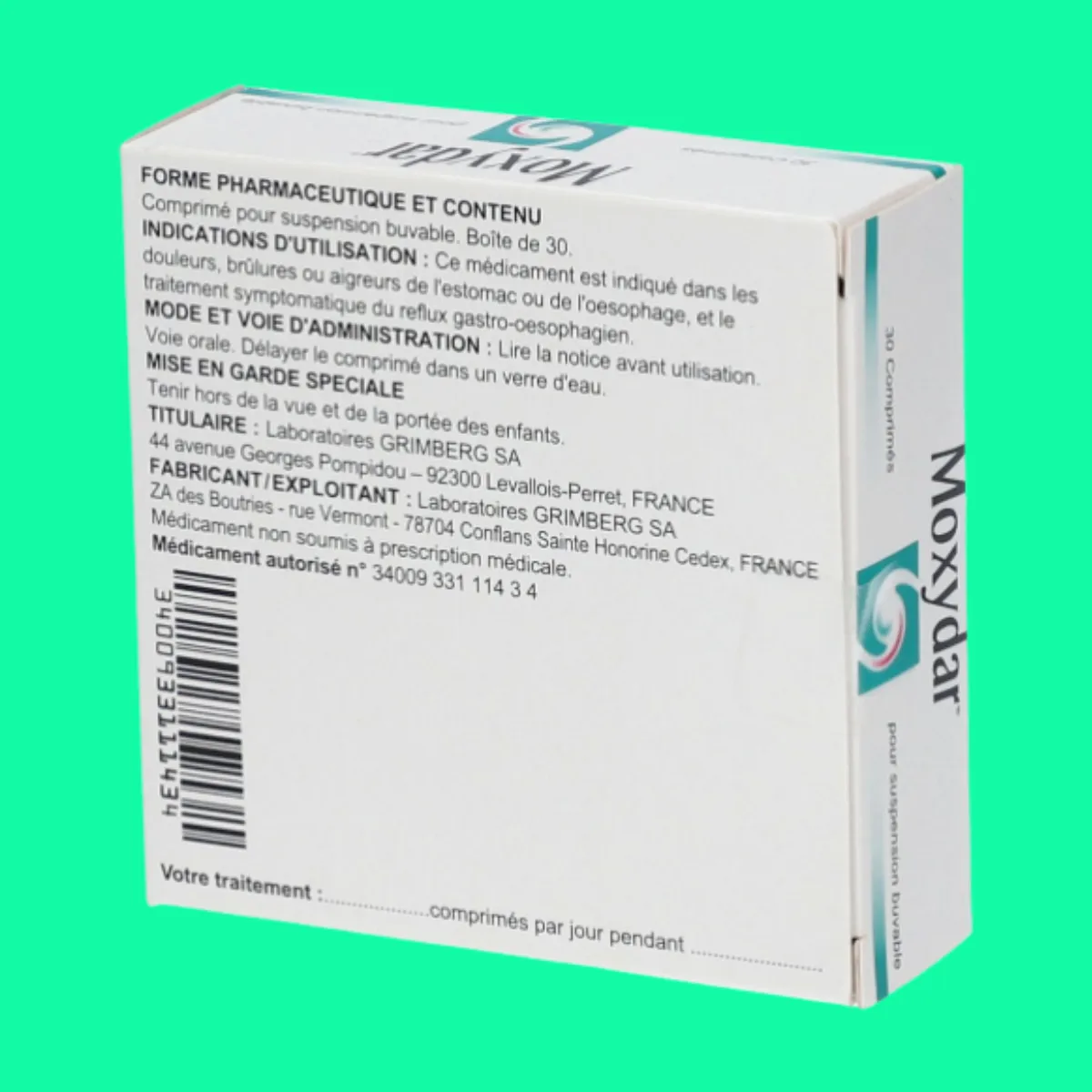 moxydar-5 Moxydar 500mg comprimé