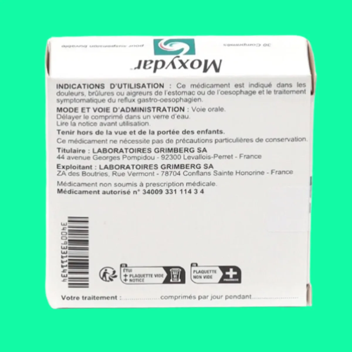 moxydar-7 Moxydar 500mg comprimé