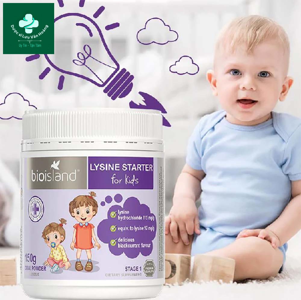 Bột Bio Island Lysine Starter For Kids - Thuốc tăng chiều cao cho trẻ nhỏ từ 7 tháng đến 5 tuổi