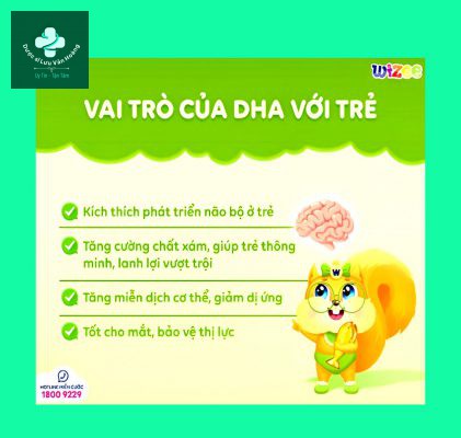 DHA giúp hình thành và phát triển não bộ trẻ, tăng cường chất xám, giúp trẻ thông minh lanh lợi, xử lý thông tin và tăng khả năng tập trung, ghi nhớ hiệu quả