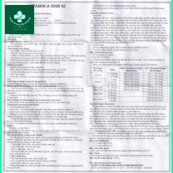 Vitamin A 5000 IU Mekophar 12 vitamin A 5000 IU Mekophar 13
