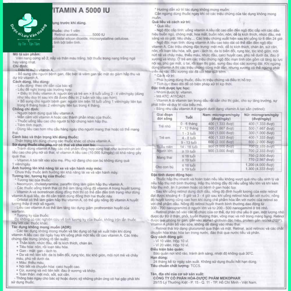 Thiết kế chưa có tên - 1 vitamin A 5000 IU Mekophar 13
