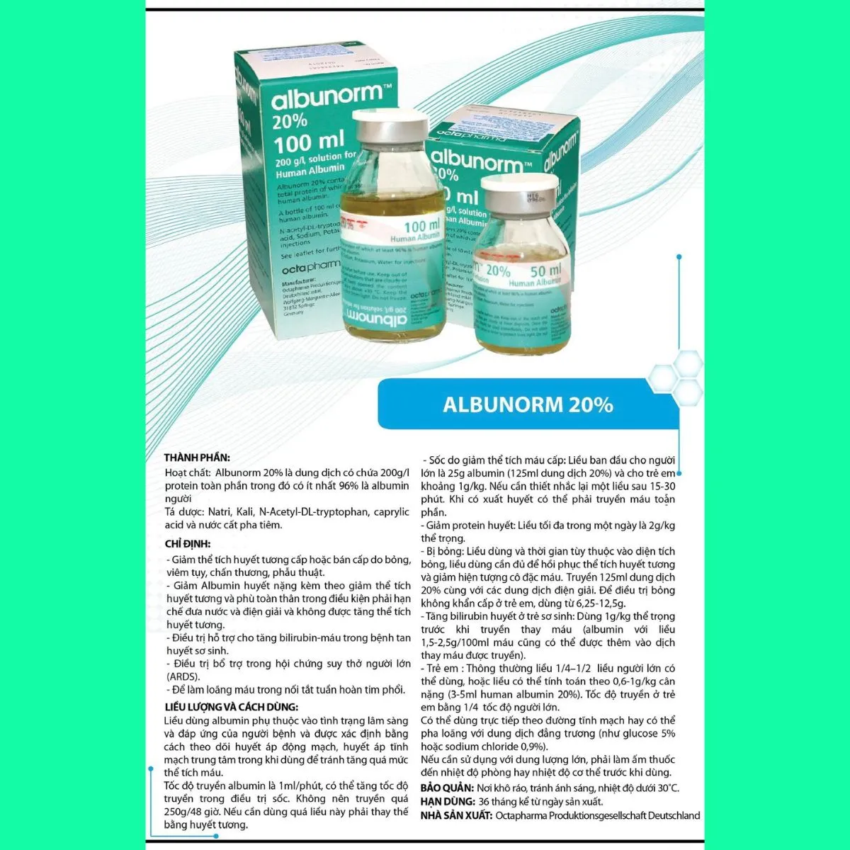 Albunorm-20%-100ml- 7 Thuốc Albunorm 20% 100ml