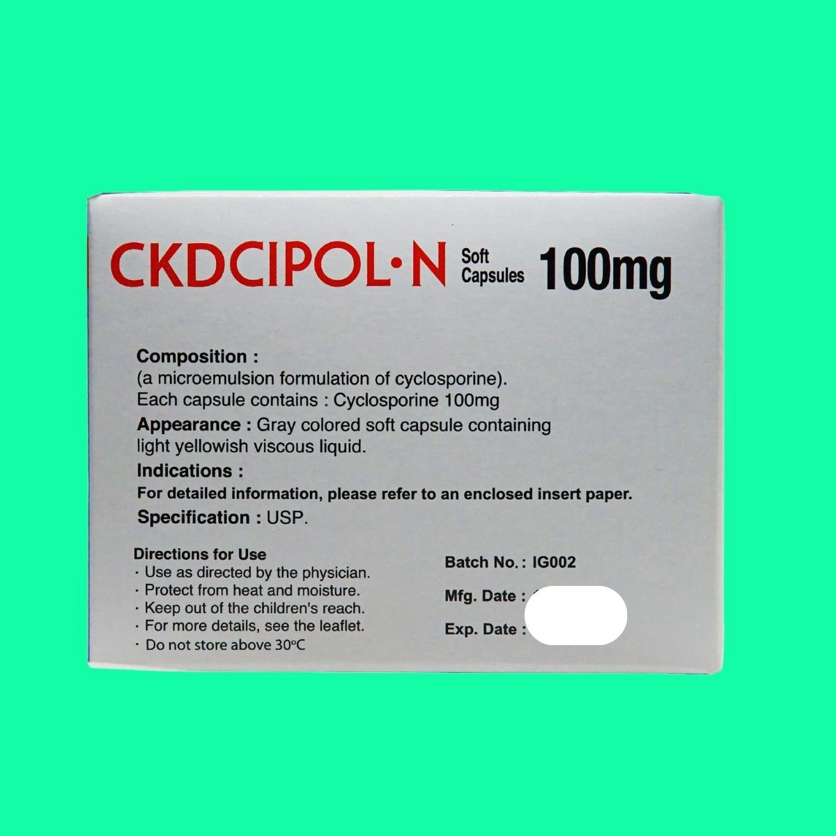 CKDCIPOL-N 100mg-6 CKDCIPOL-N 100mg