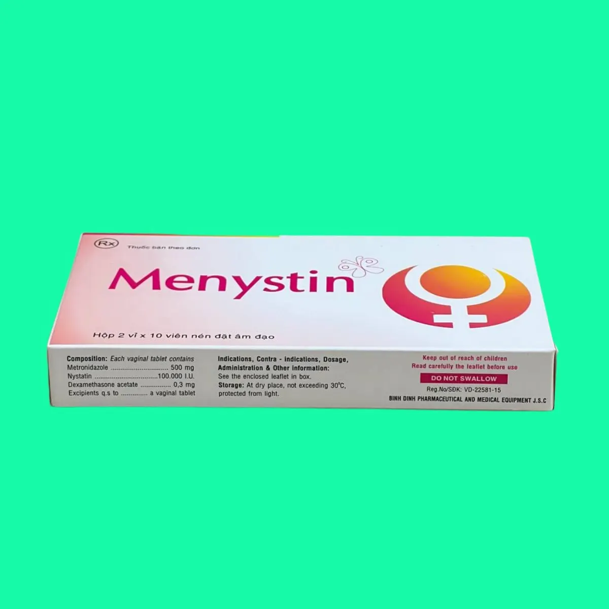 Menystin-1 Thuốc đặt âm đạo Menystin