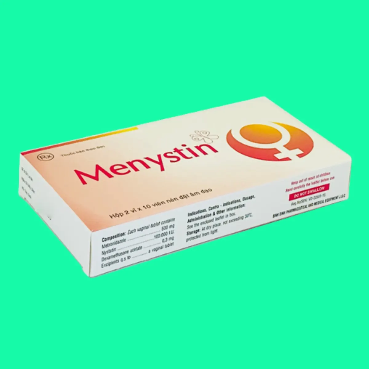 Menystin-10 Thuốc đặt âm đạo Menystin