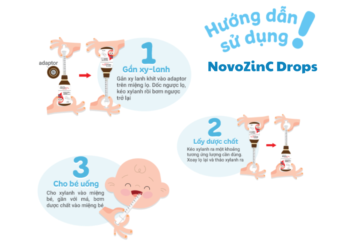 NovoZinC Drops 11 Hướng dẫn sử dụng NovoZinC Drop