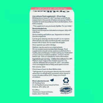 Men vi sinh Optibac Baby Drops Probiotics