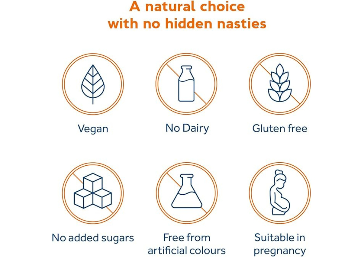 Sản phẩm được bào chế từ những thành phần tự nhiên, không gluten, không phụ gia, không chất tạo màu và tạo mùi