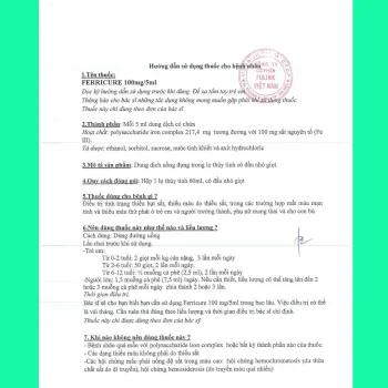 Ferricure 100mg/5ml 19 Thuốc Ferricure 100mg/5ml