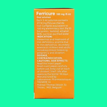 Ferricure 100mg/5ml 9 Thuốc Ferricure 100mg/5ml