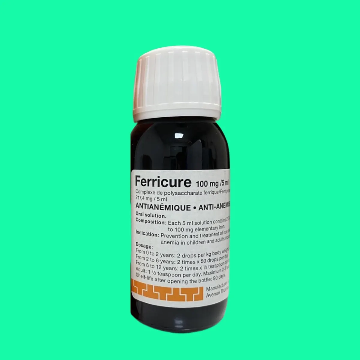 ferricure-100mg-5ml Thuốc Ferricure 100mg/5ml