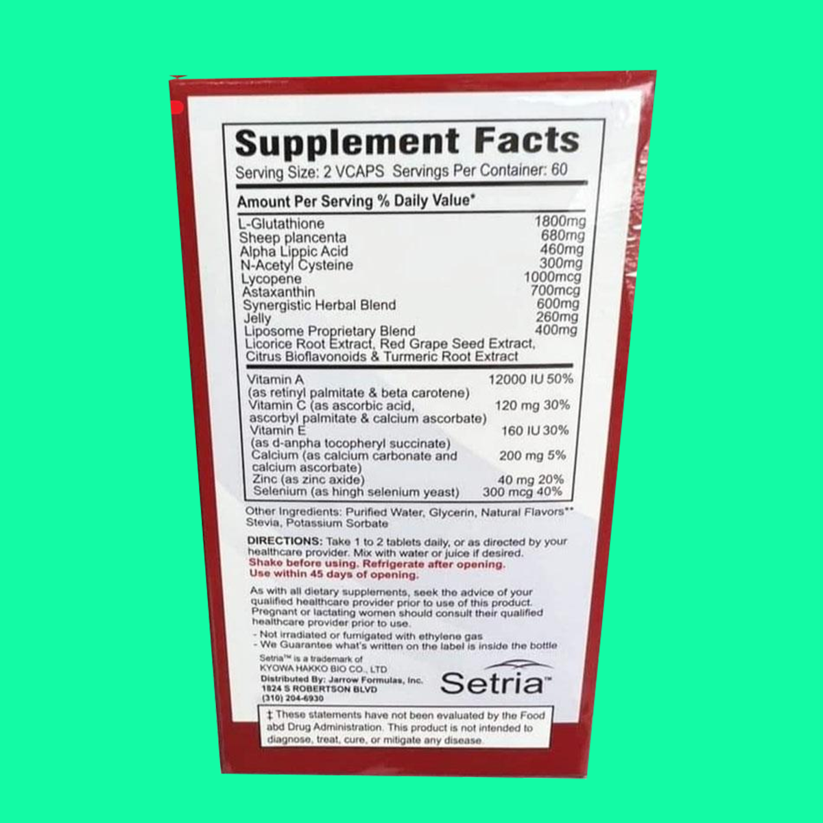 glutathione-1800-3 Viên uống Glutathione 1800mg Vibrant