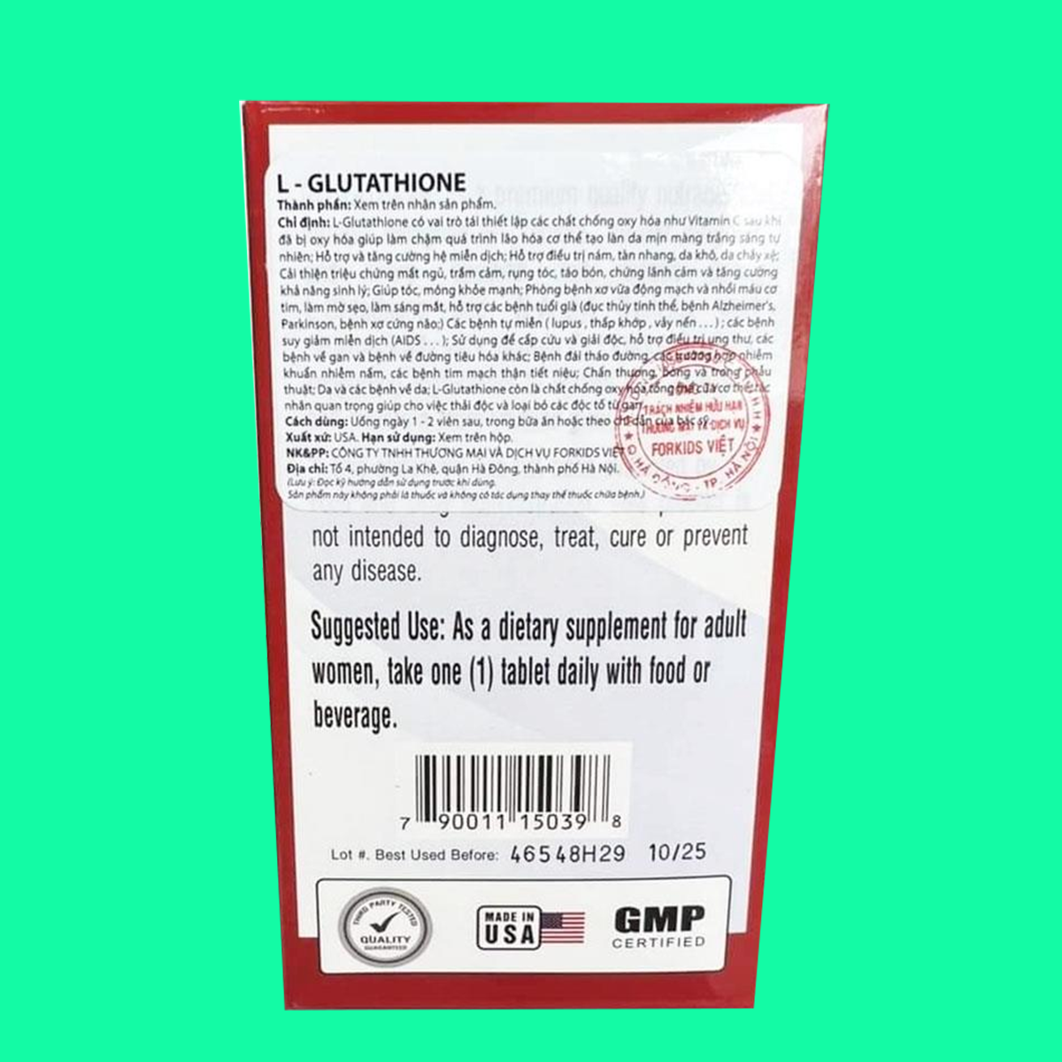 glutathione-1800-4 Viên uống Glutathione 1800mg Vibrant