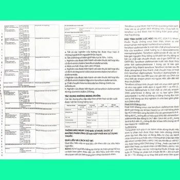 Thuốc Hepa-Taf 25mg hdsds