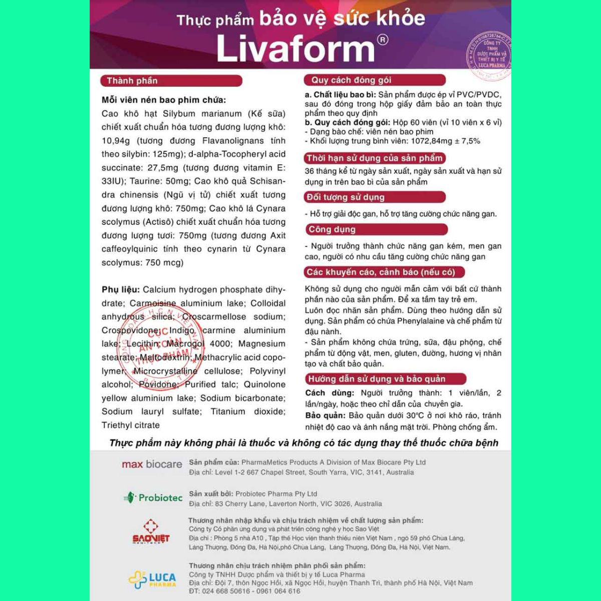 livaform-13 Thuốc Livaform