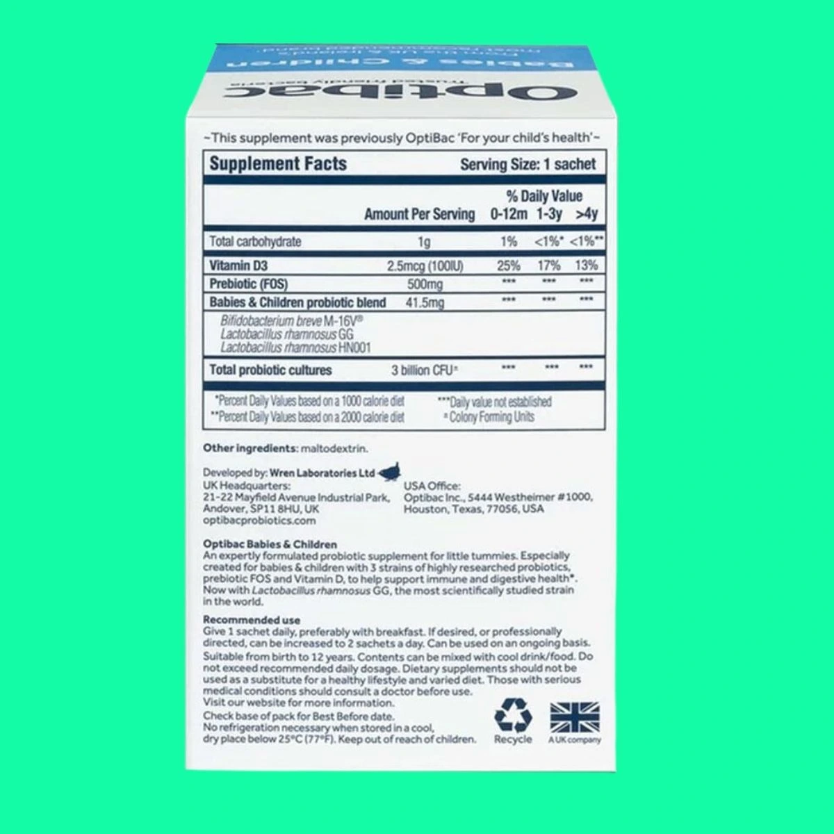 optibac children5 Optibac Babies & Children