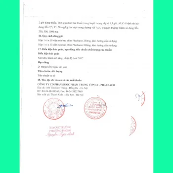 Thuốc Pharbaren 500mg