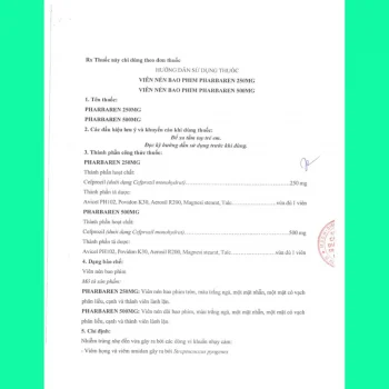 Thuốc Pharbaren 500mg