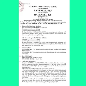 Ravenell-62,5 9 Thuốc Ravenell 62,5mg