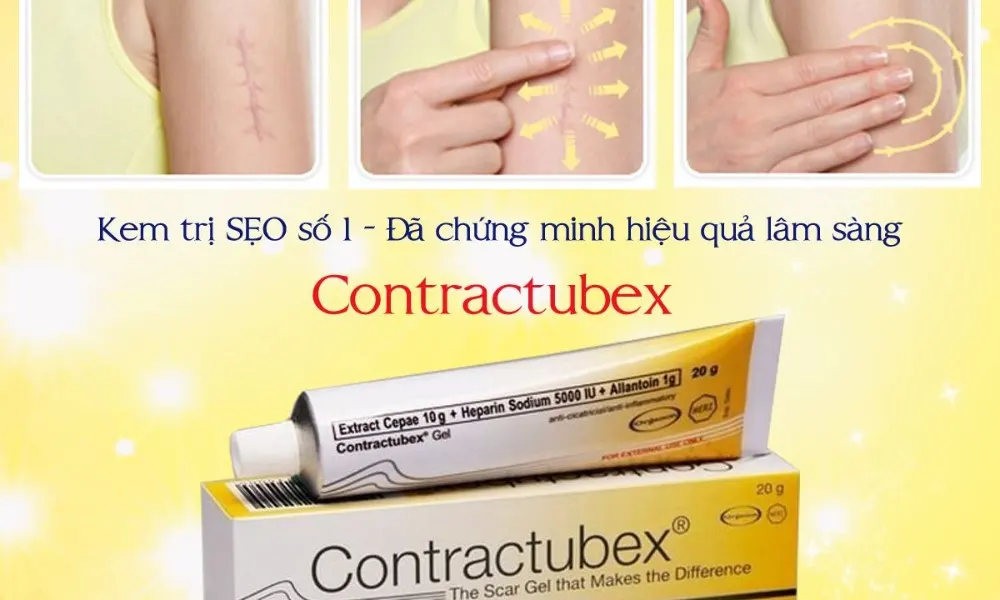 Thuốc trị sẹo lõm thủy đậu Contractubex dạng gel