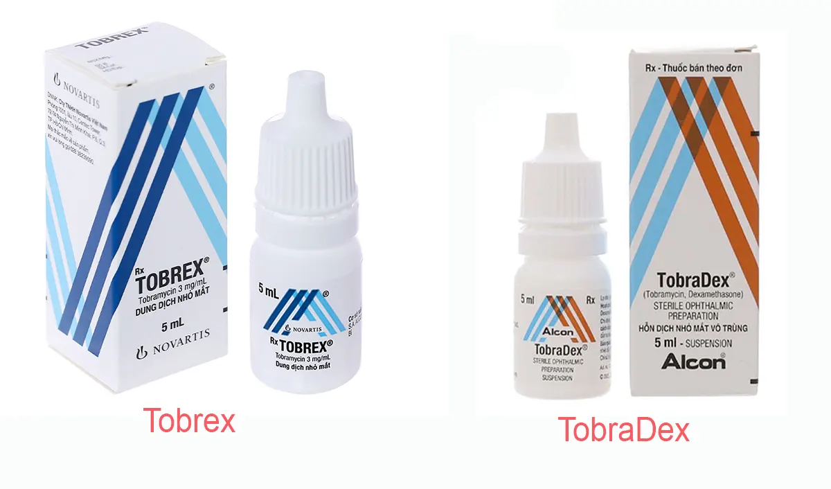 Tobrex 5ml 26 Thuốc nhỏ mắt Tobrex và TobraDex