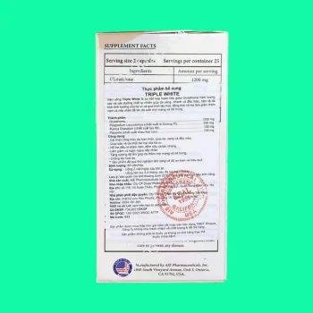 Viên uống trắng da Triple White