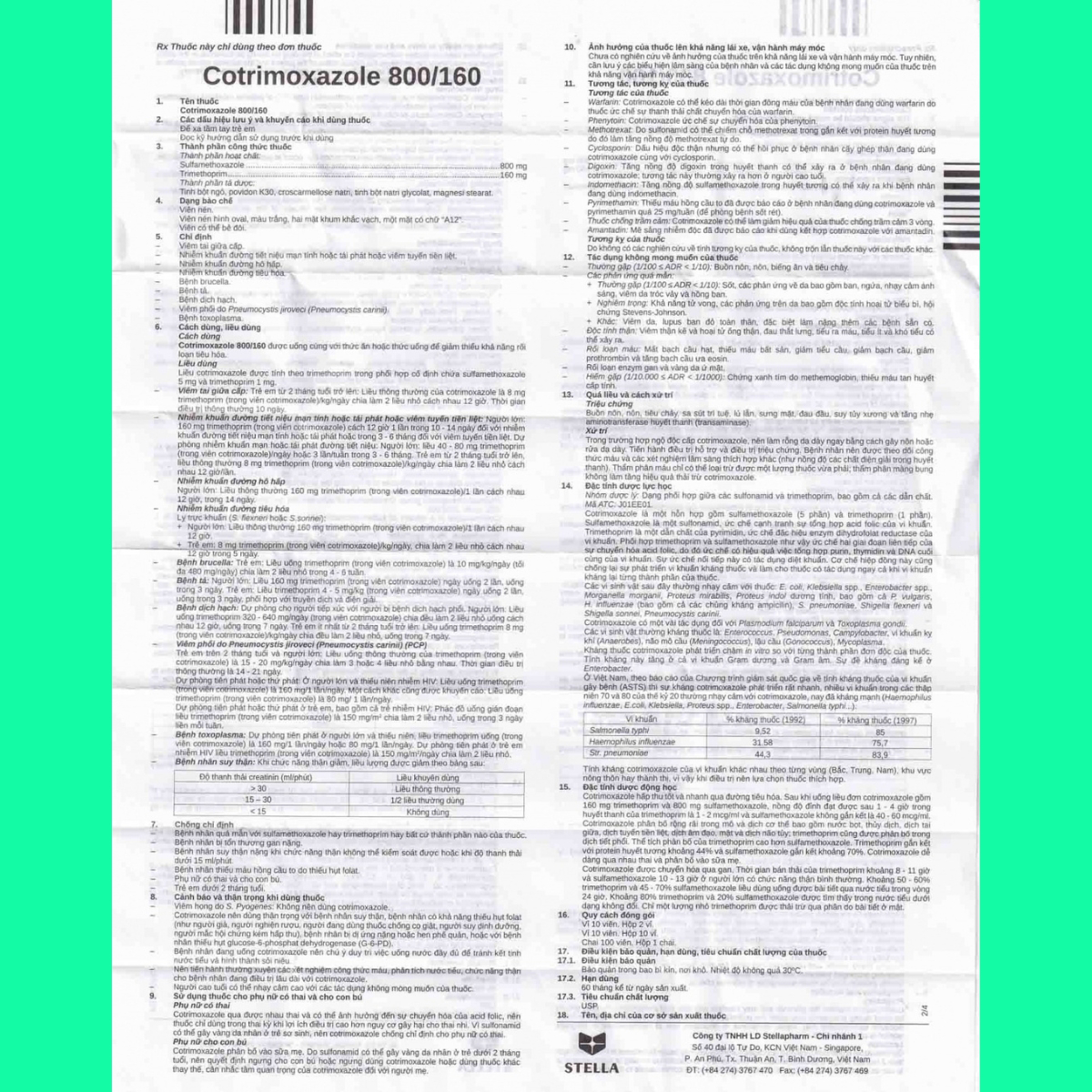 Cotrimoxazole-800-160-11 Cotrimoxazole 800/160