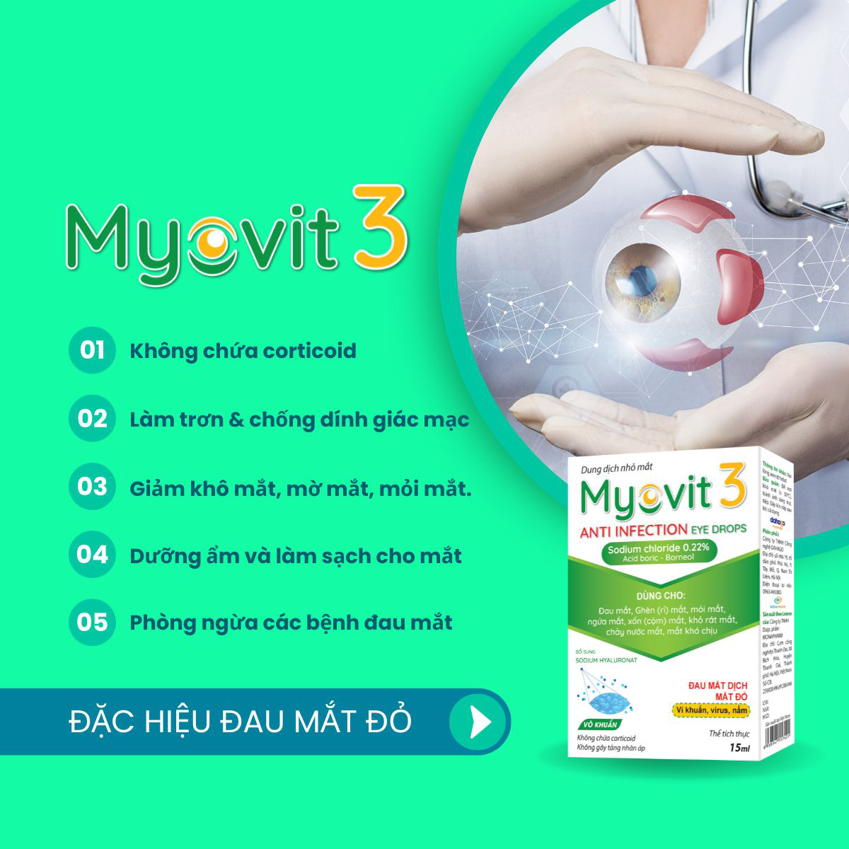 Dung dịch nhỏ mắt Myovit 3 17 Ưu điểm của dung dịch nhỏ mắt Myovit 3
