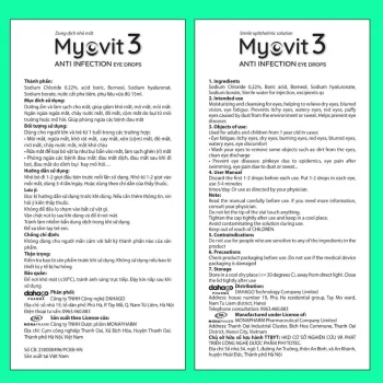 Dung dịch nhỏ mắt Myovit 3 11 Dung dịch nhỏ mắt Myovit 3