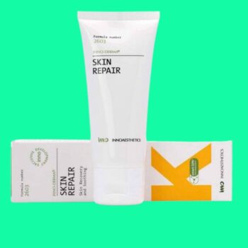 Hình ảnh mặt trước hộp và tuýp kem Inno-Derma Skin Repair