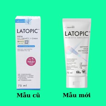 Phân biệt mẫu cũ và mẫu mới của Latopic Probiotic Face and Body Cream