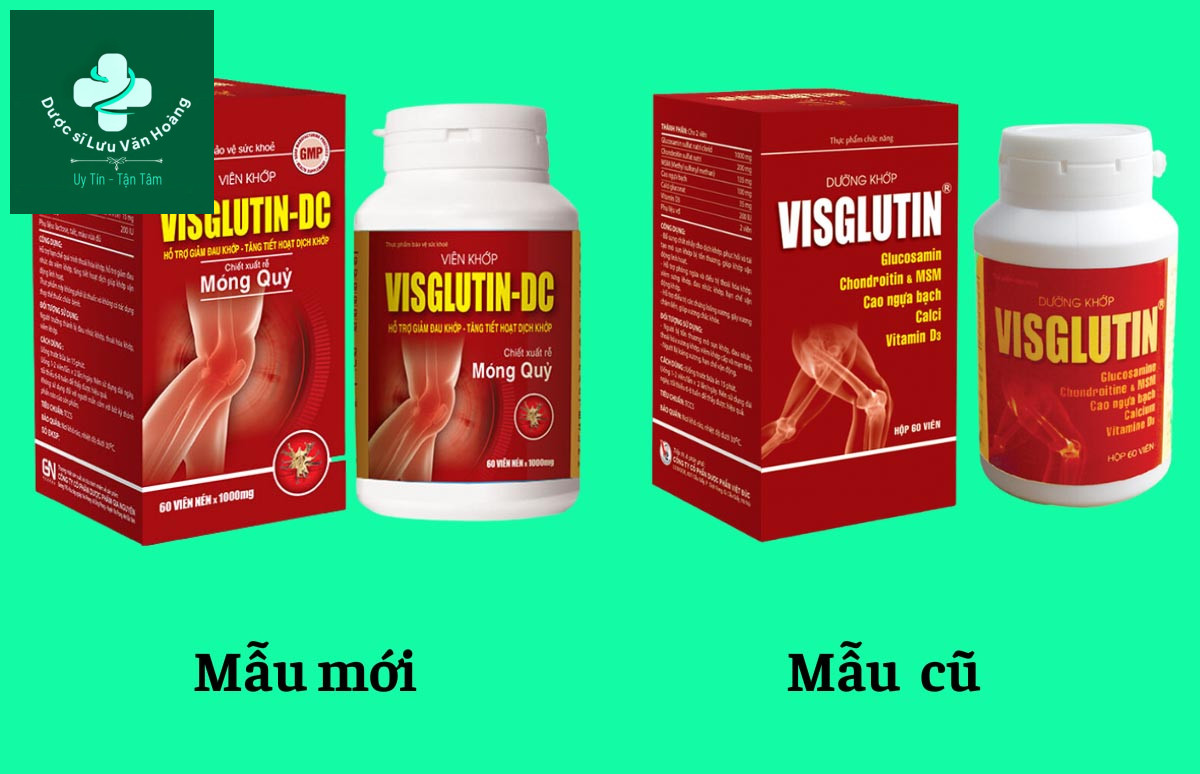 Visglutin - DC 12 Mẫu mới Visglutin - DC và mẫu cũ Visglutin