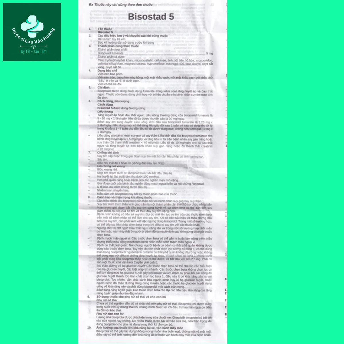 bisostad-18 Thuốc Bisostad 5mg
