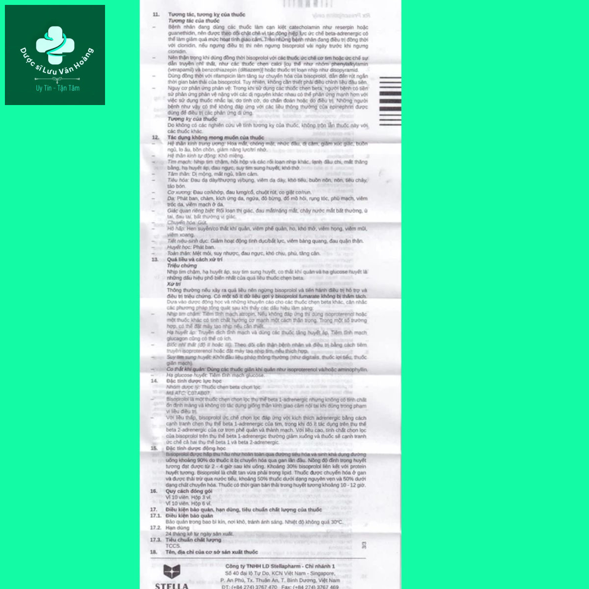 bisostad-19 Thuốc Bisostad 5mg