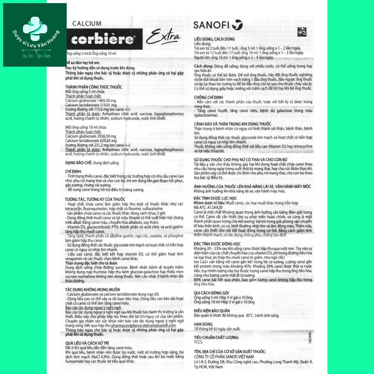 calcium-corbiere-20 Thuốc Calcium Corbière Extra 10mg hdsd